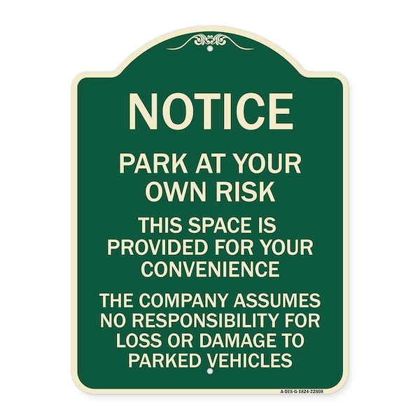 Signmission This Space Is Provided for Your Convenience the Company Assumes No Responsibility for, G-1824-22808 A-DES-G-1824-22808 - main